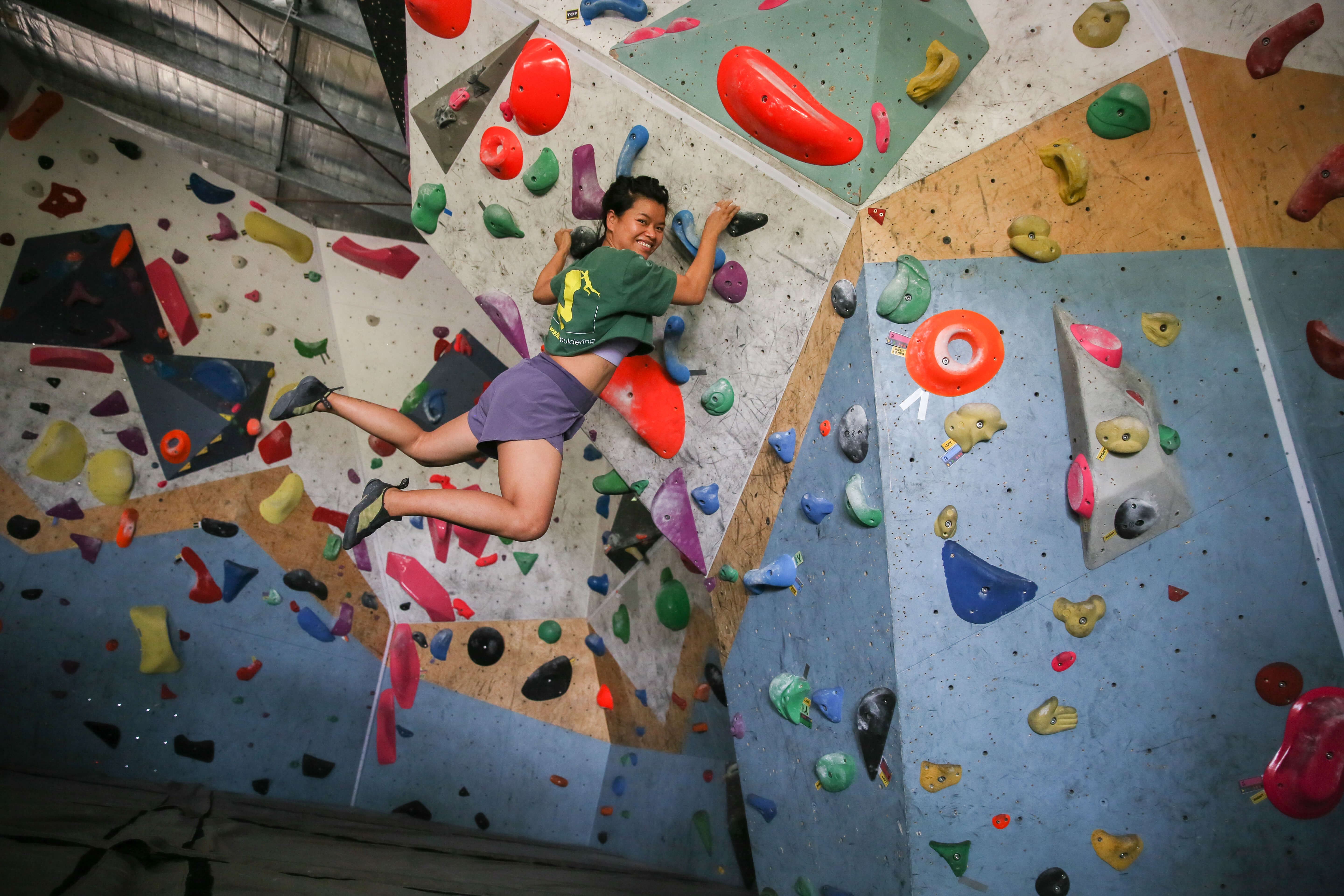 Group climbing at Wall Walkers Bouldering
